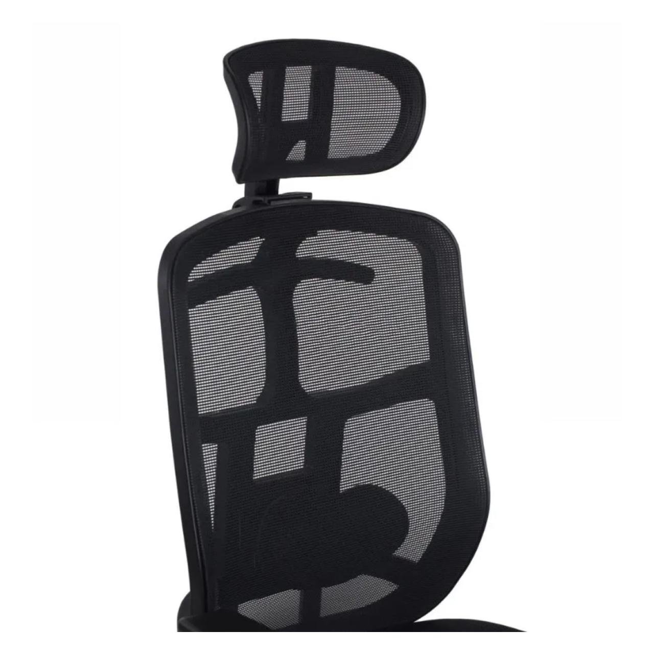 Poltrona Presidente Tela MK-4007 - Cor Preta 30004 - Imagem 4