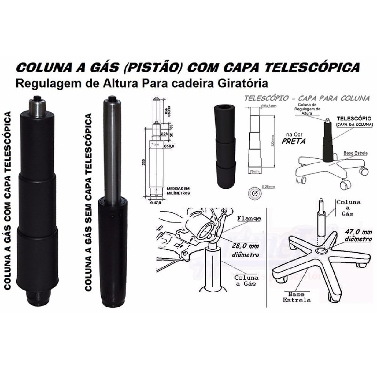 Cadeira Diretorzinha Back System Costurado C/ Braços Reguláveis - Cor Preto 32996 - Imagem 5