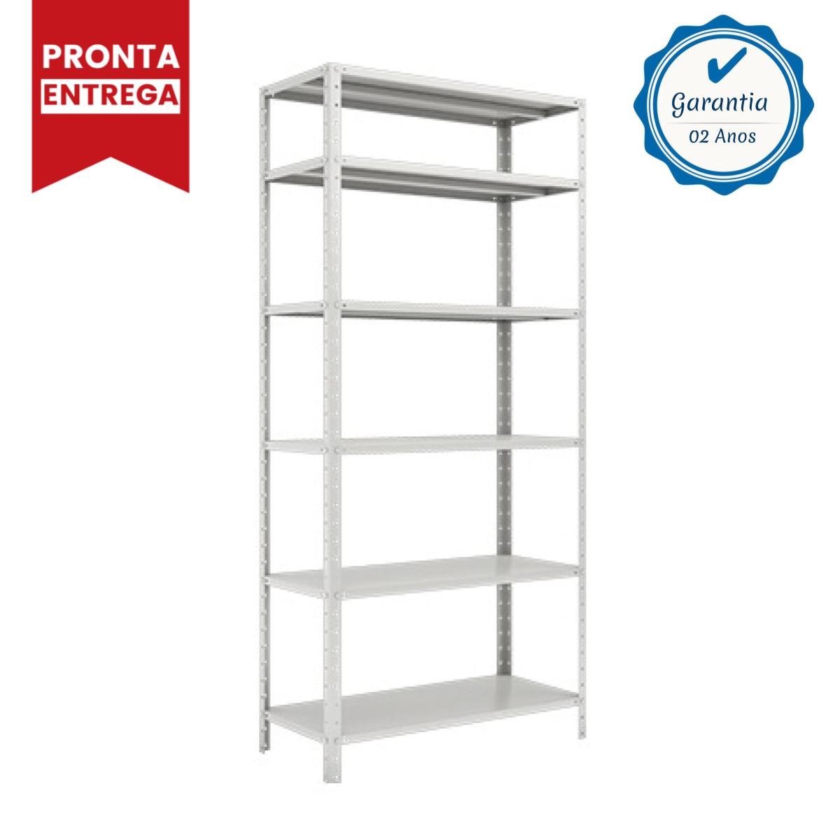 Estante de Aço com 06 Bandejas 42 cm (22/18) - 1,98x0,92x0,42m - W3 - 16005 - Imagem 3