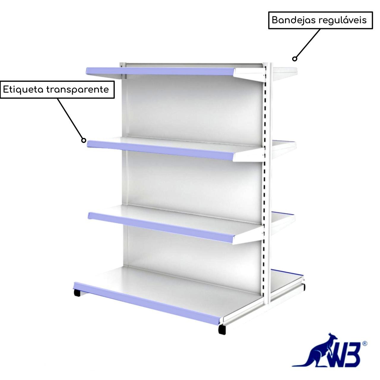 Gôndola Fácil CONTINUAÇÃO de Centro 1,24x0,90m 15004 - Imagem 2