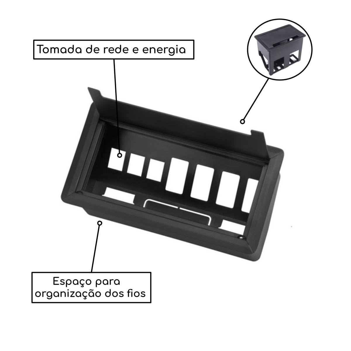 Mesa de Reunião Diretoria - 3,20X1,20m NOGAL SEVILHA/PRETO - 22014 - Imagem 2