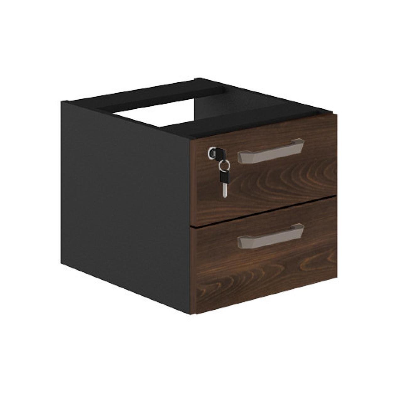 Gaveteiro Suspenso 02 Gavetas MARSALA / PRETO - 23499 - Imagem 4