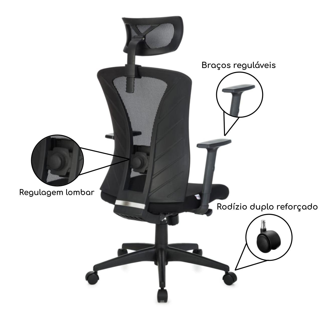 Cadeira de Escritório Giratória BLM-0243 32998 - Imagem 5