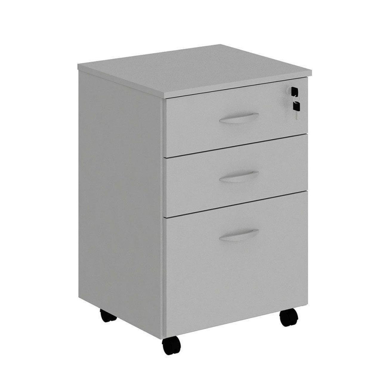 Gaveteiro Volante 03 Gav. 0,67x0,46x0,40m - JOB - CINZA/CINZA - 21210