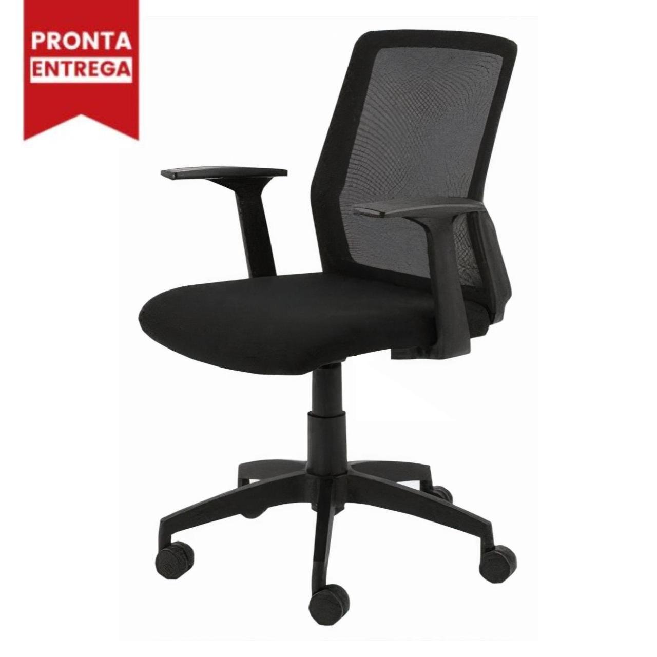 Cadeira Escritório Giratória Tela MEET - Cor Preta 33124 - Imagem 2