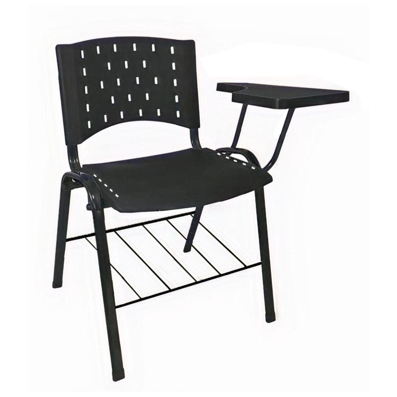 Cadeira Universitária Plástica (CANHOTO) - COR PRETO - REALPLAST - 32022