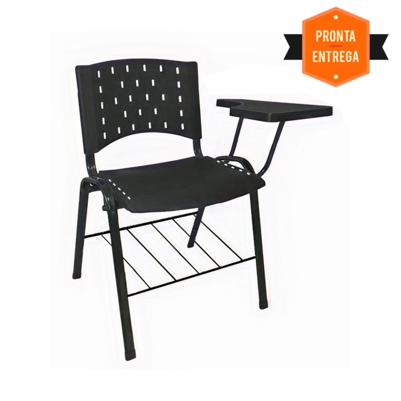 Cadeira Universitária Plástica (CANHOTO) - COR PRETO - REALPLAST - 32022 - Imagem 4