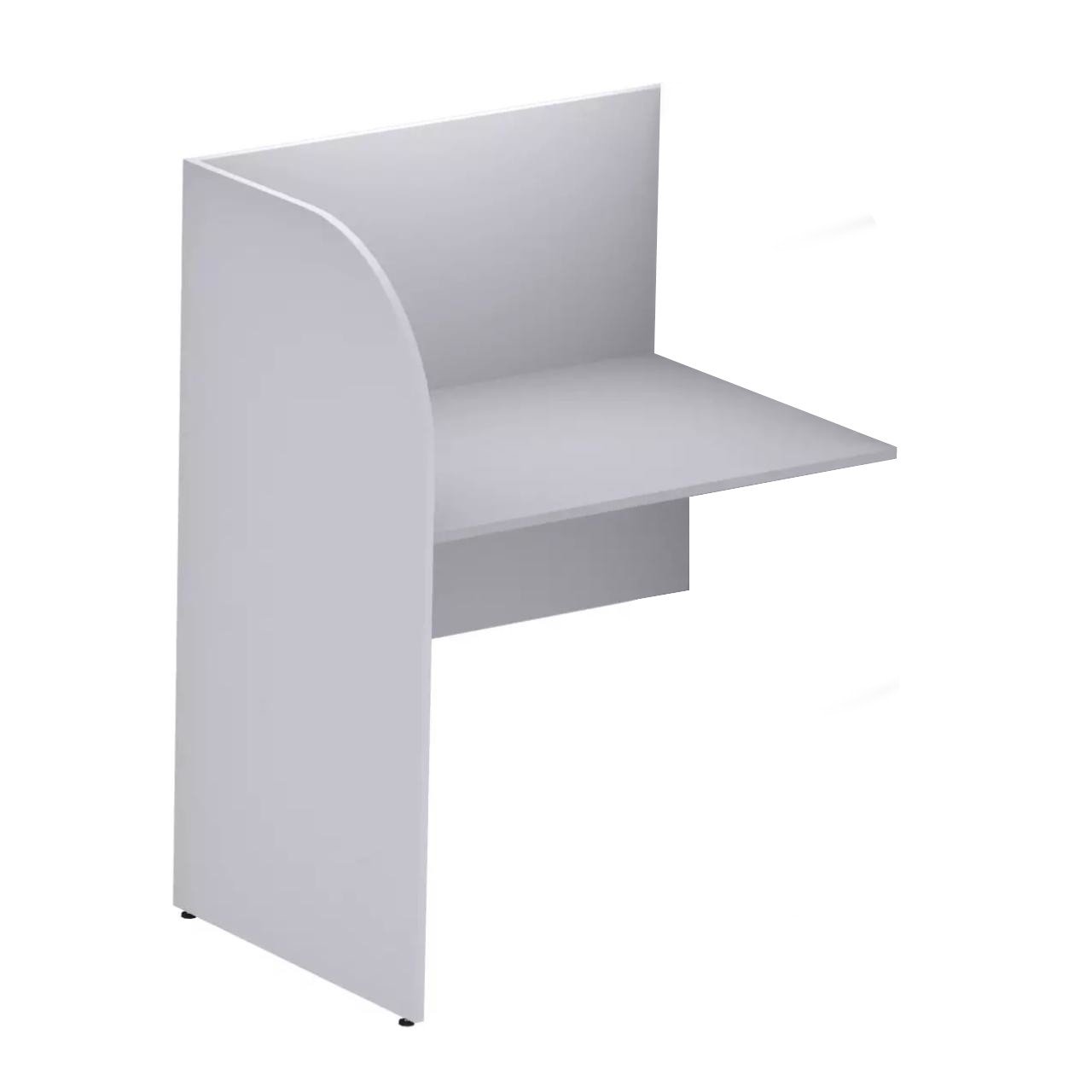 Baia Continuação FECHADA para Atendimento 1,20×0,80×0,60m c/ FUNDOCINZA/CINZA – 24013 - Imagem 2