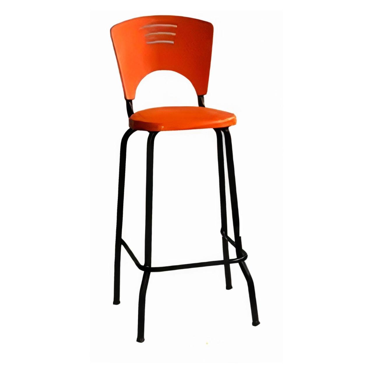 Banqueta Fixa Alta Piacere - Cor Laranja - 34104