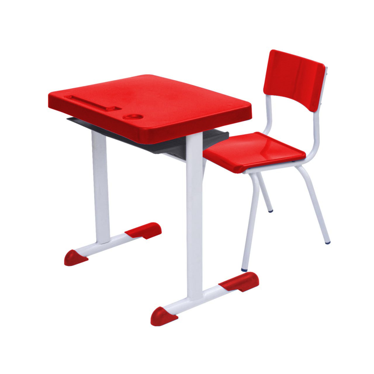 Kit Escolar Individual – (Mesa e Cadeira) – INFANTIL 03 a 06 Anos COR VERMELHO - 41090
