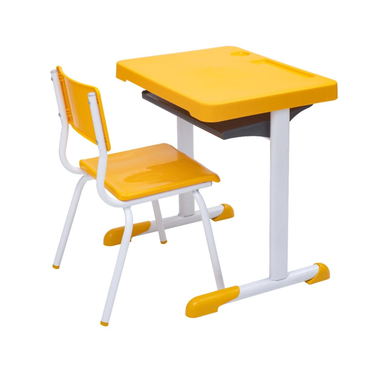 Kit Escolar Individual – (Mesa e Cadeira) – INFANTIL 03 a 06 Anos COR AMARELO - 41087 - Imagem 3