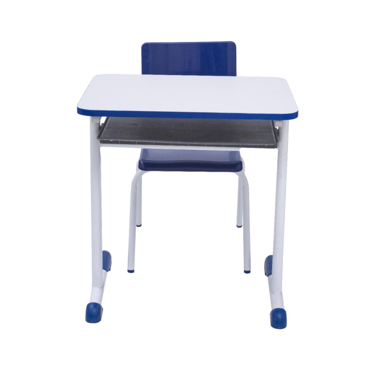 Kit Escolar Individual AZUL – (Mesa e Cadeira) – INFANTIL – MADEIRA - COR AZUL - 40085 - Imagem 3