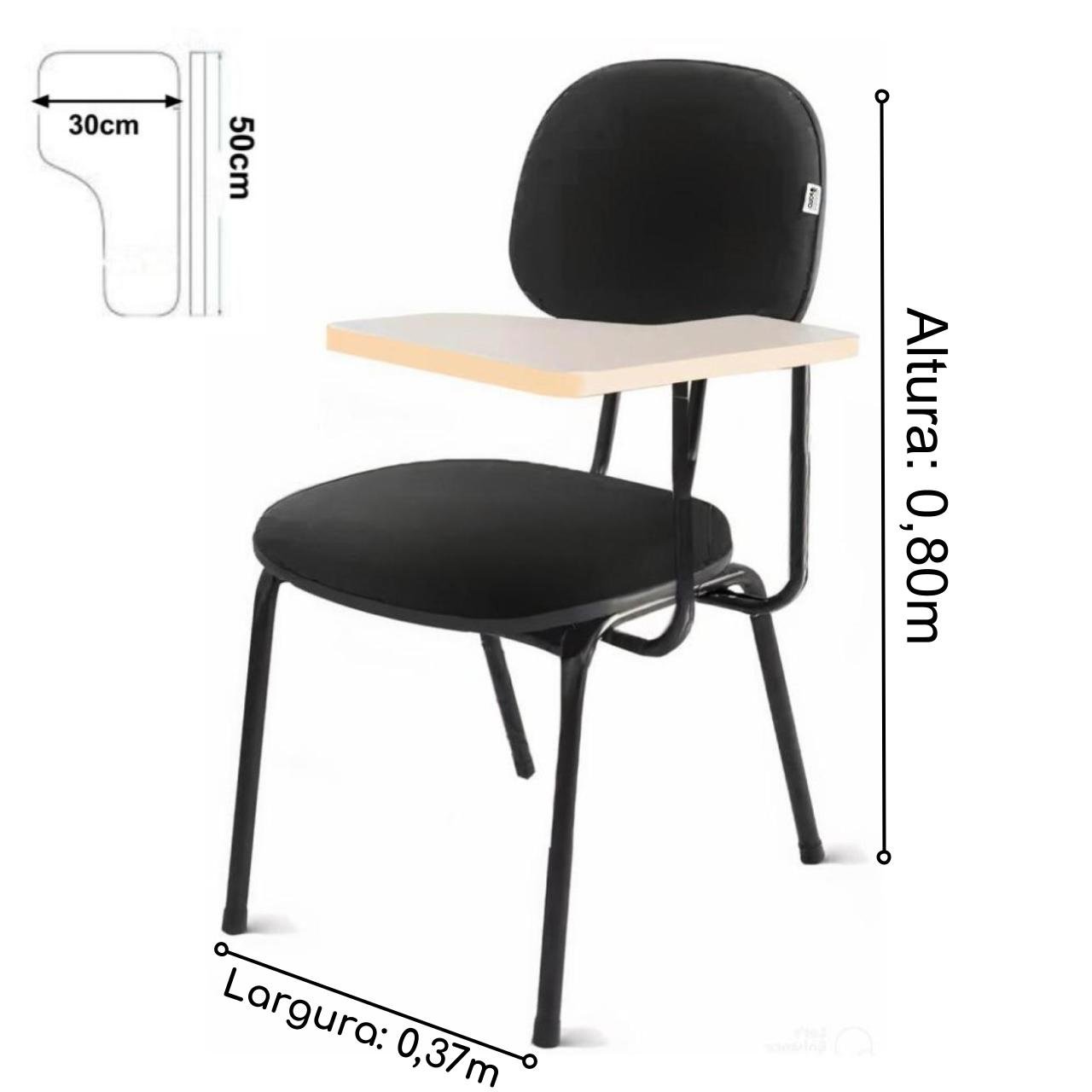 Carteira Universitária Secretária Estofada (CANHOTO) - Corino Preto 32004 - Imagem 2