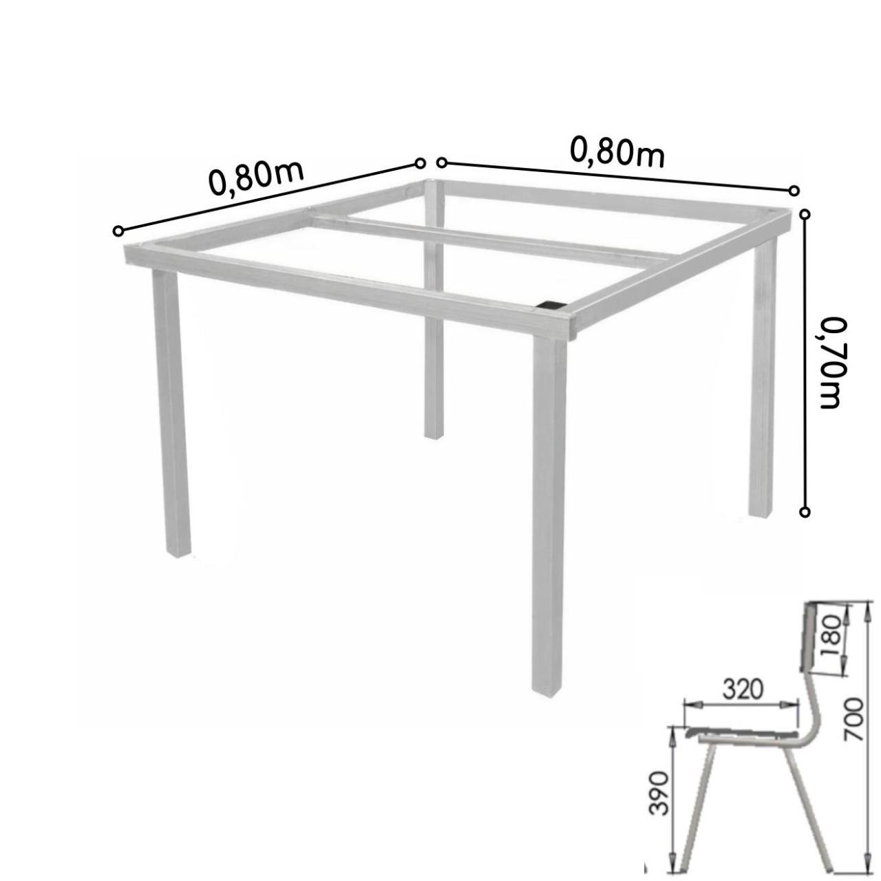 Conjunto Quadrado c/ 04 Cadeiras COR VERDE – TAMPO PLÁSTICO – 06 a 09 Anos – JUVENIL – 44006 - Imagem 4