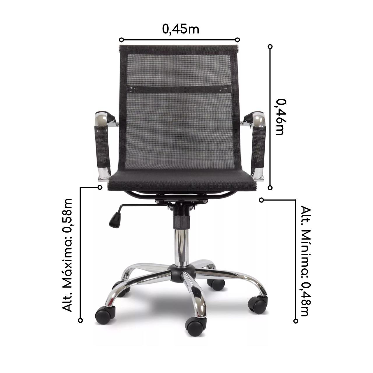 Cadeira DIRETOR TELA Charles Eames Esteirinha - COR PRETO - PMD - 32877 - Imagem 5