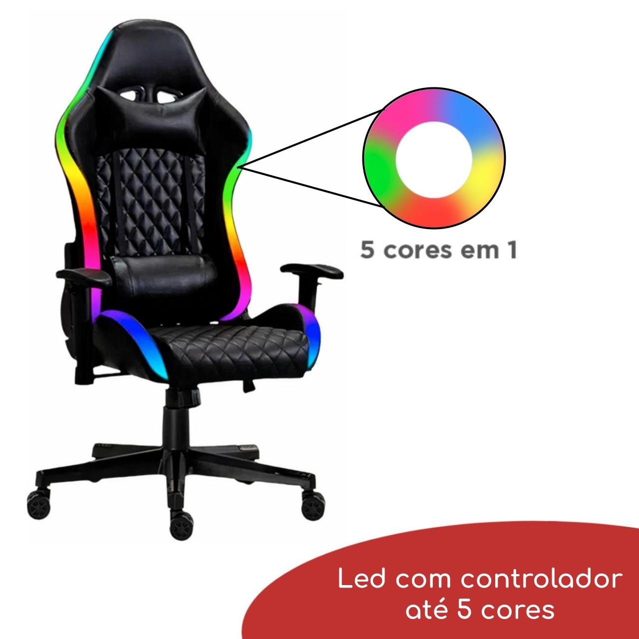 CADEIRA GAMER ASTRA LED - PMD - 30046 - Imagem 2