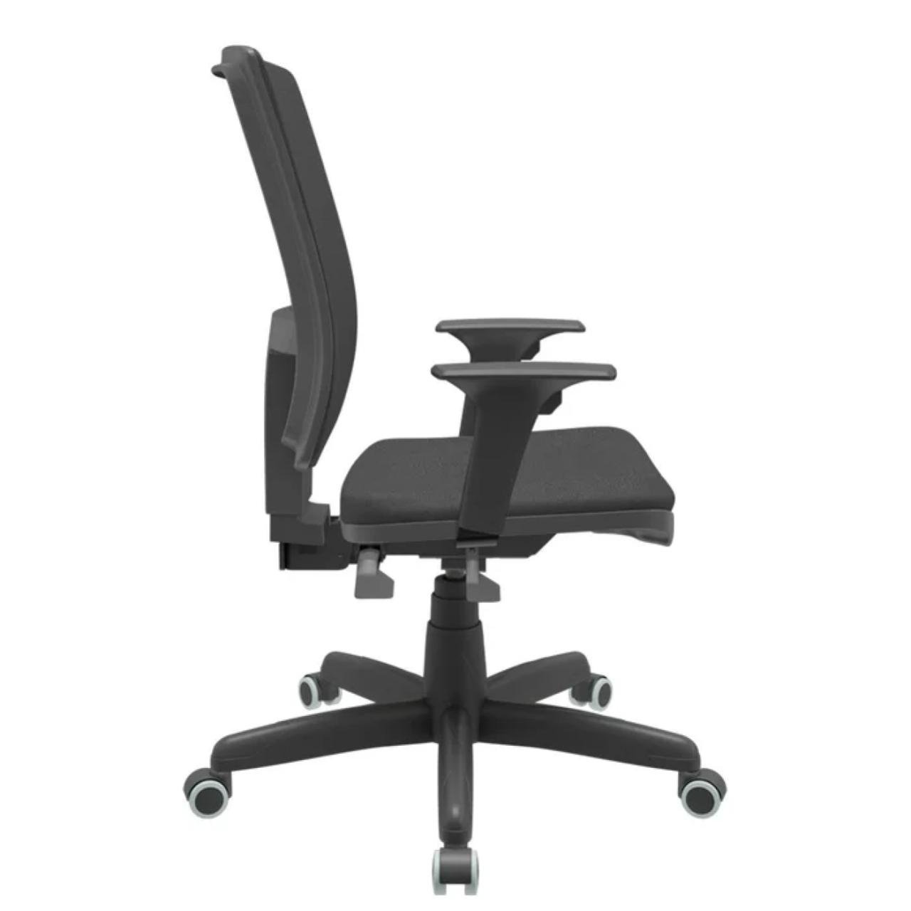 Poltrona DIRETOR Brizza BACKSYSTEM em TELA Preta - PLAXMETAL - 30003 - Imagem 3