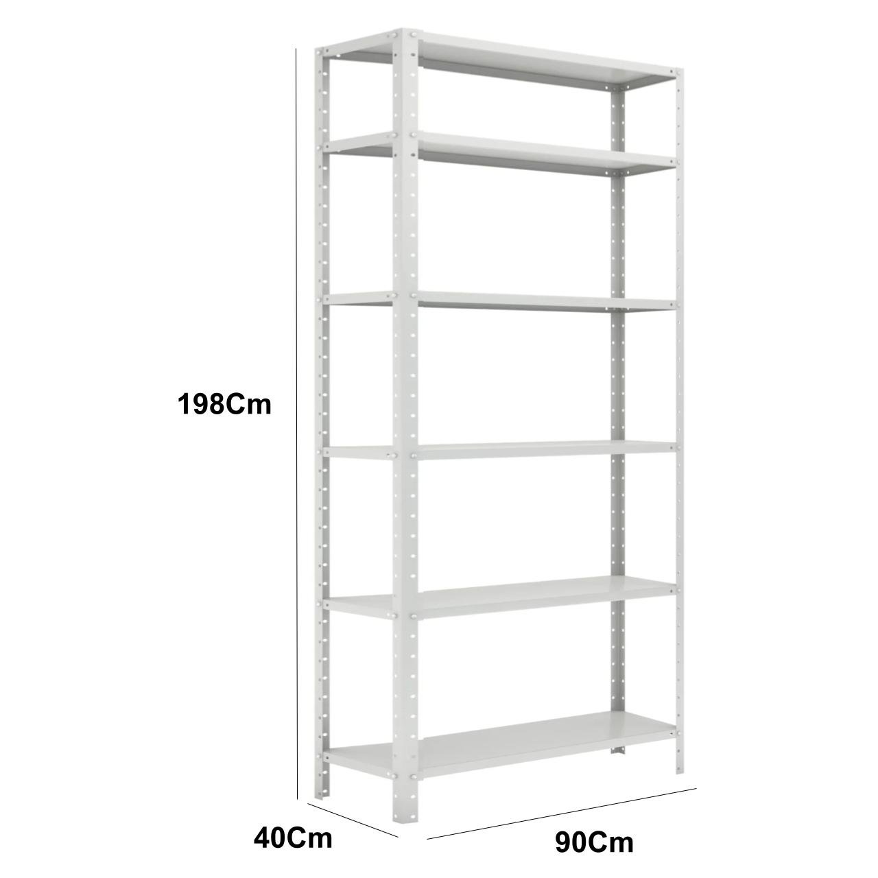 Estante de Aço com 06 Bandejas 42 cm (22/18) - 1,98x0,92x0,42m - W3 - 16005 - Imagem 2