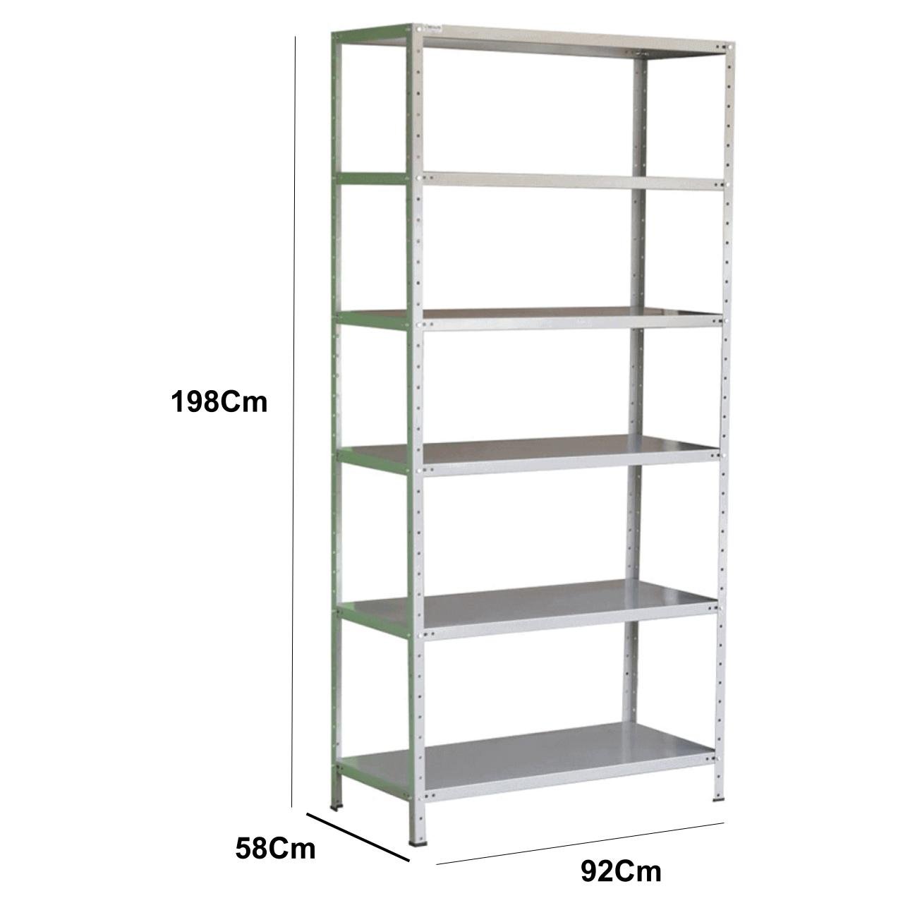 Estante de Aço com 06 Bandejas 58 cm (22/18) - 1,98x0,92x0,58m - W3 - 16041 - Imagem 2