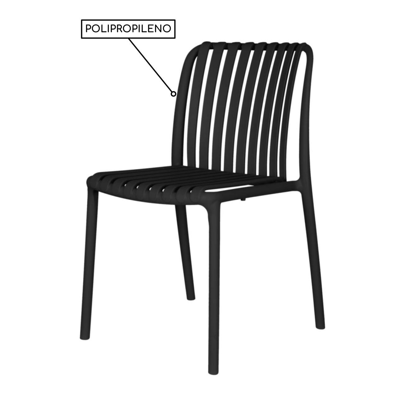 Cadeira Interlocutor VANCOUVER POLIPROPILENO - COR PRETO - Pollo Móveis - 37006 - Imagem 3