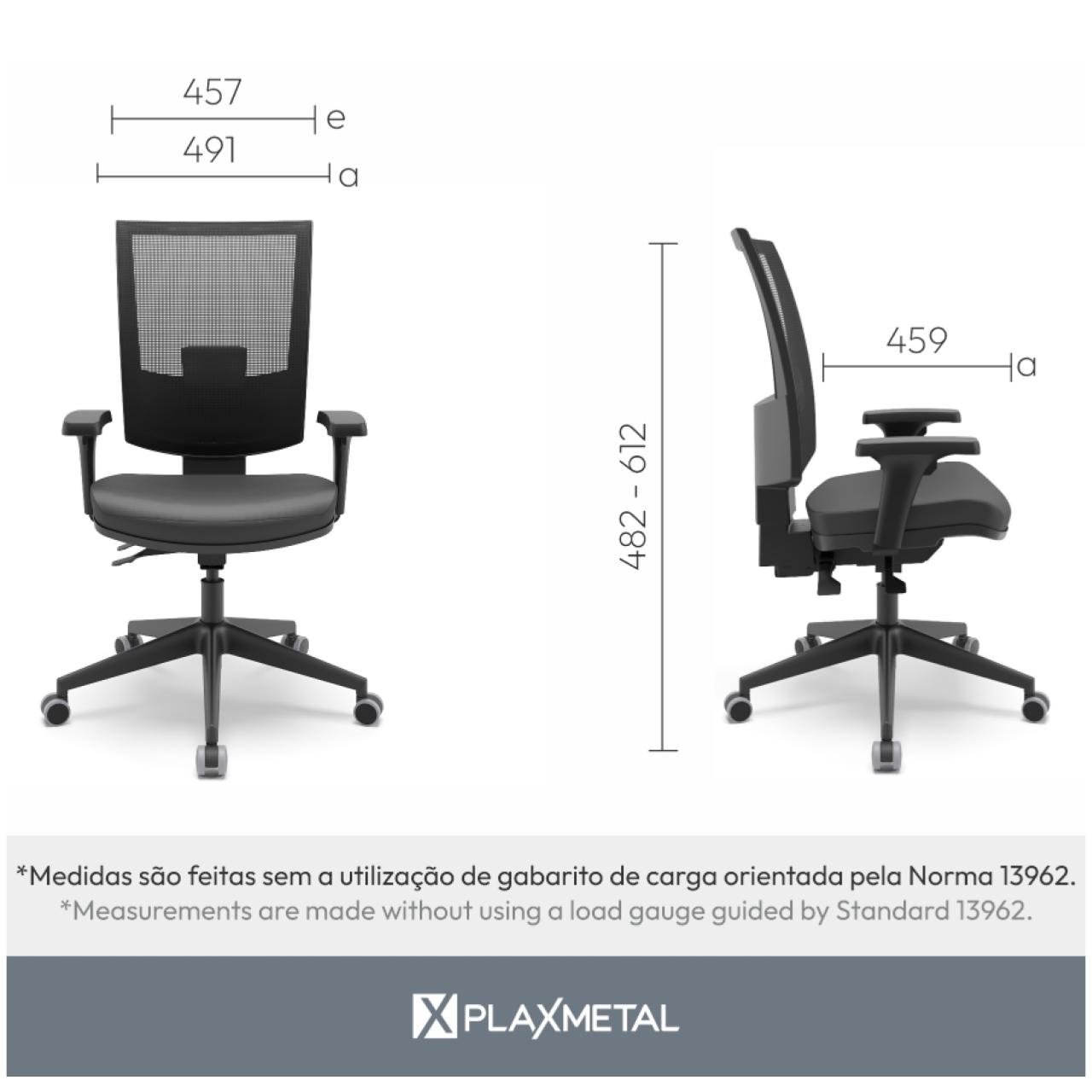 Cadeira de Escritório Diretor TELA FLASH Back System - PLAXMETAL - 35626 - Imagem 6