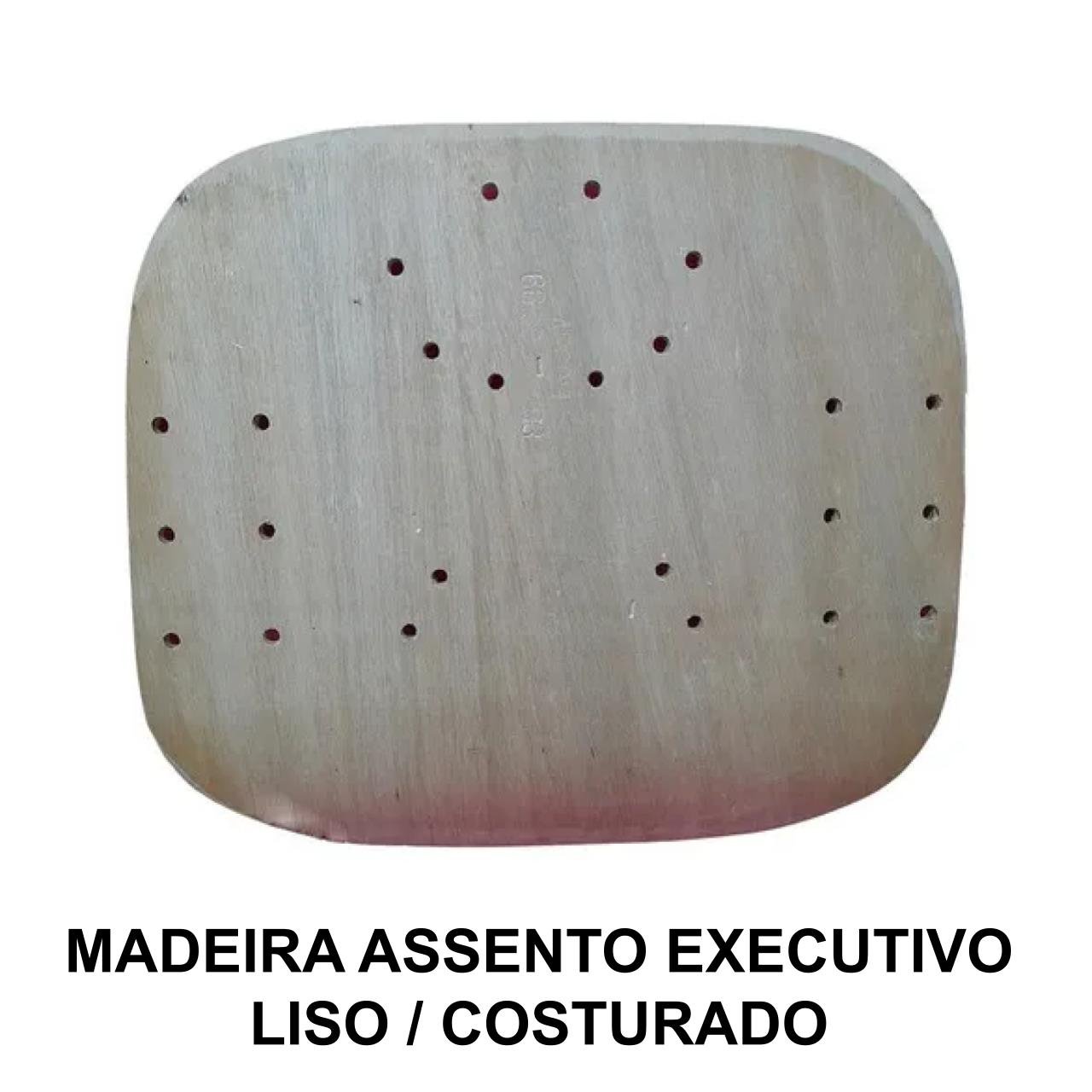 Madeira do ASSENTO Anatômico EXECUTIVA LISA / COSTURADA - TRÊS ESTADOS - 97003