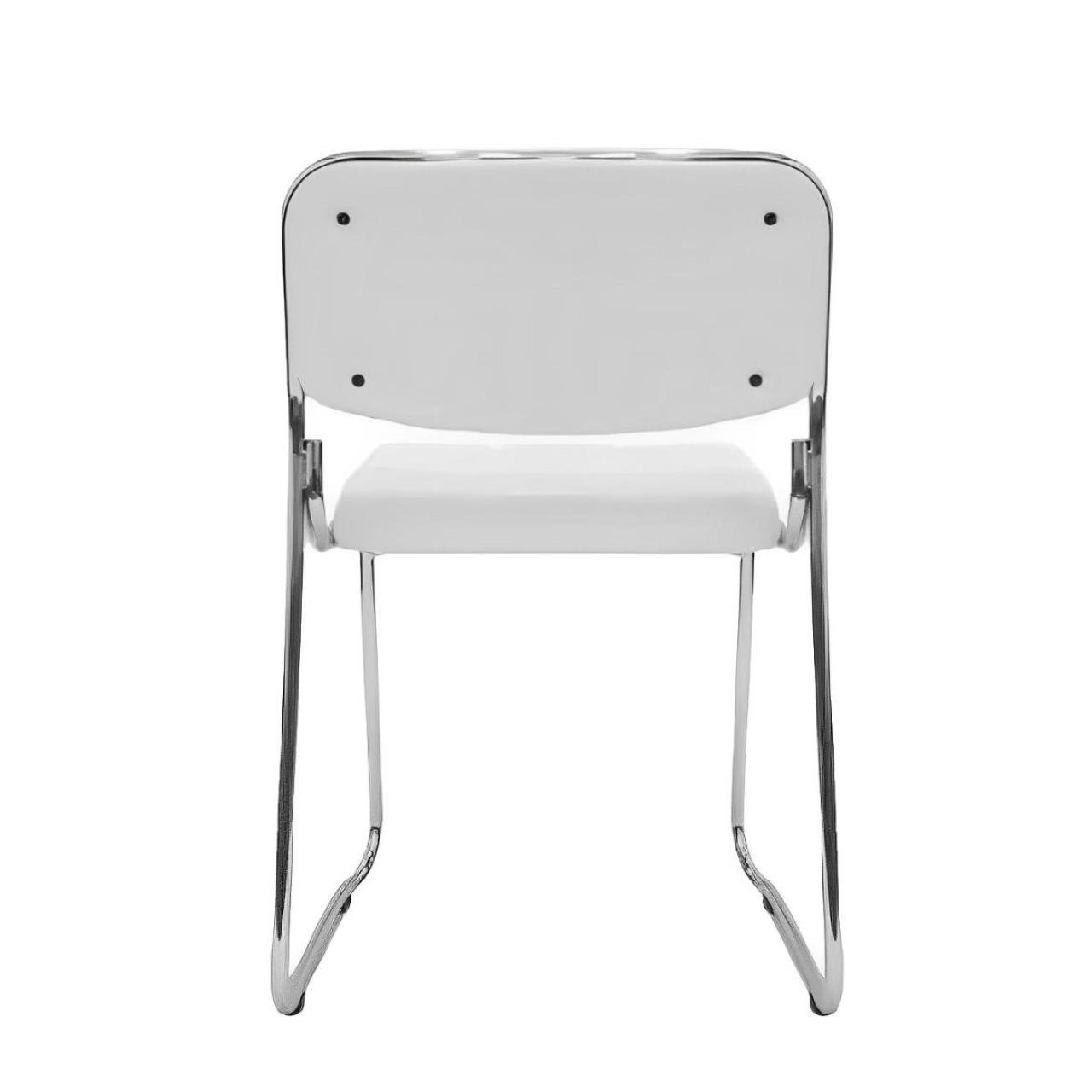 Cadeira Interlocutor Estofada Denver - Cor Branco - Pollo Móveis - 30408 - Imagem 4