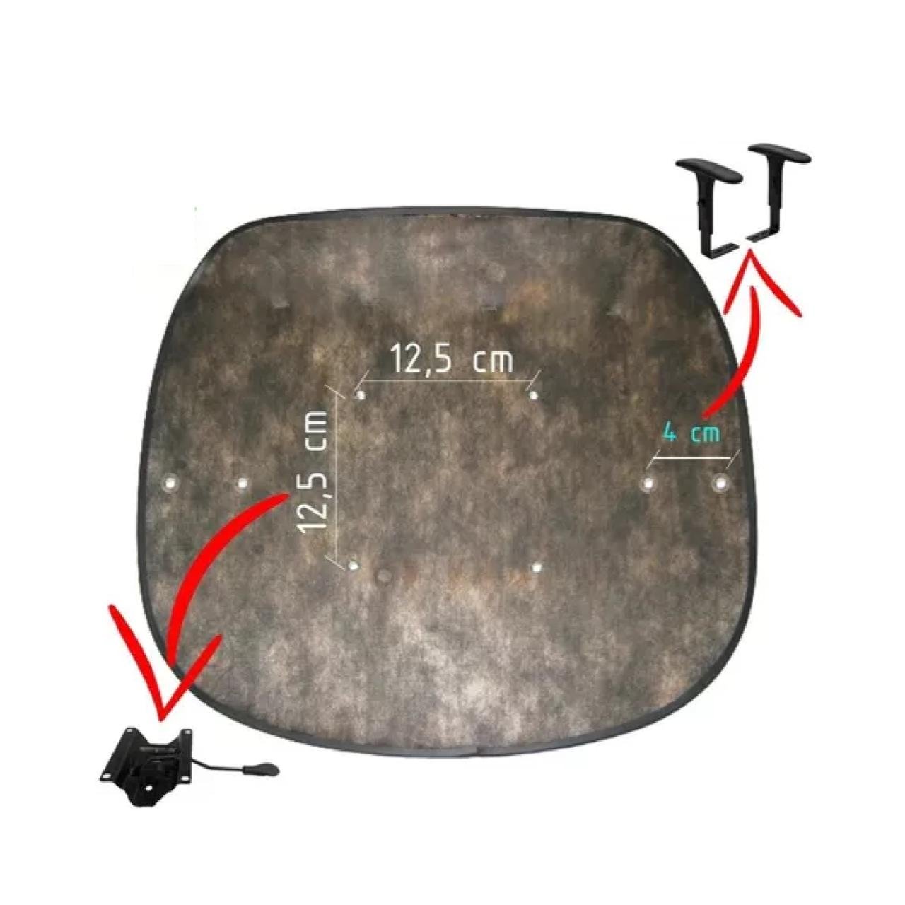 Longarina SECRETÁRIA 03 Lugares - Cor PRETA - Pollo Móveis - 33003 - Imagem 7