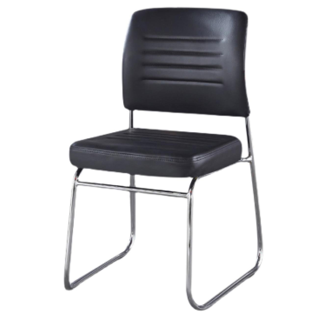 Cadeira Interlocutor Estofada RIVER - Cor Preto 48004