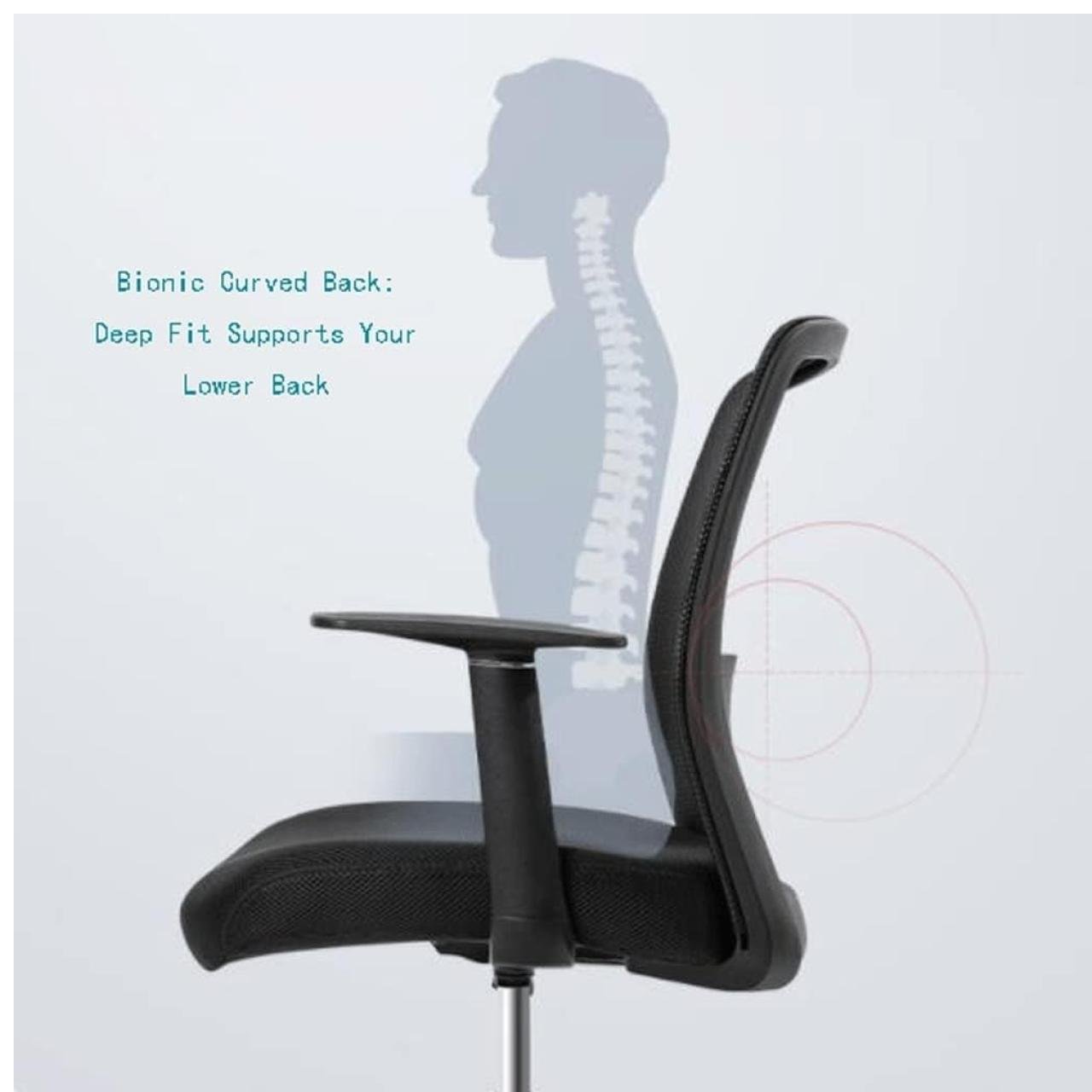 Cadeira de Escritório Diretor Tela NIX - Cor Preto - 30800 - Imagem 4