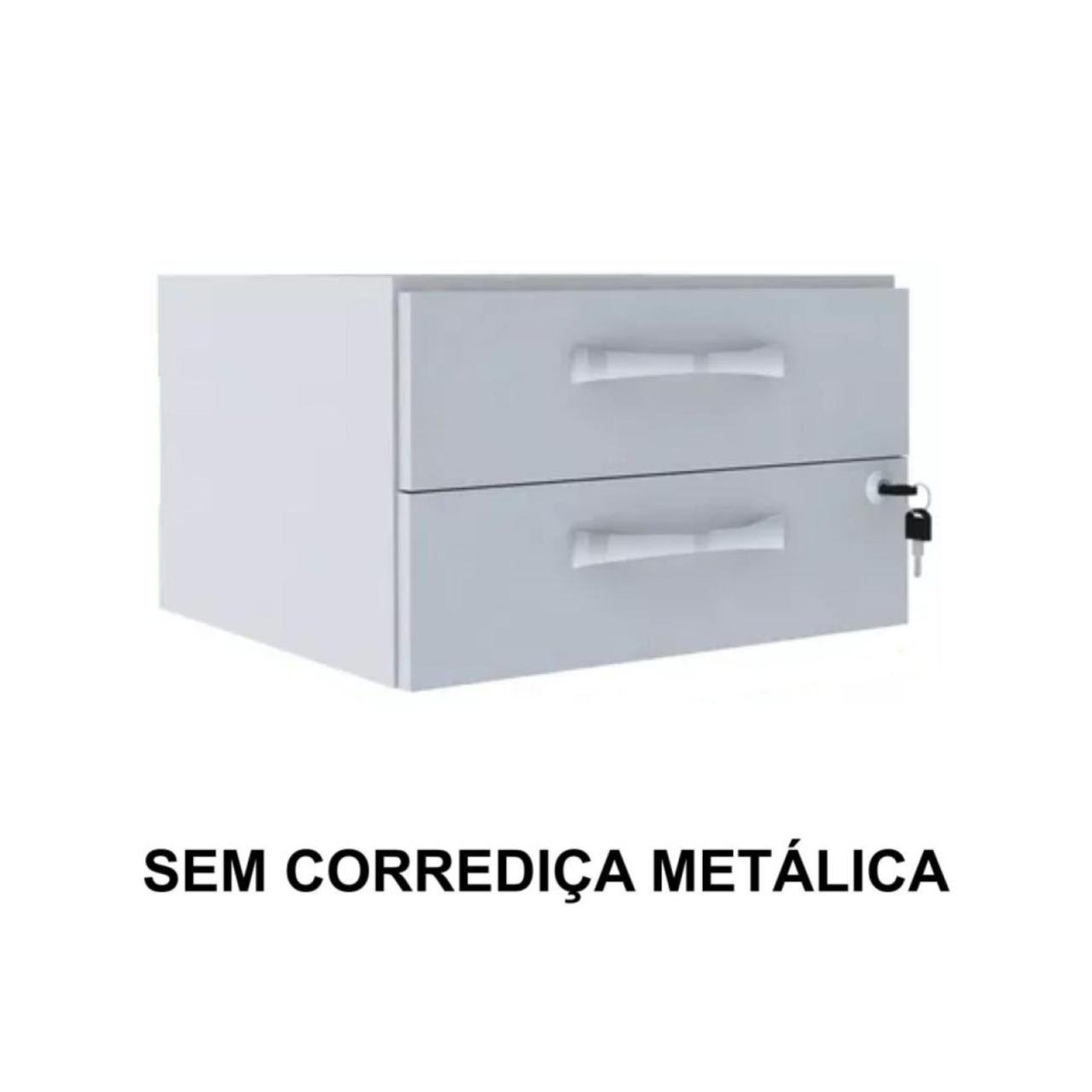 Estação de Trabalho 1,40x1,40m com 02 Gavetas - MAXXI - CINZA / CINZA - 43020 - Imagem 3