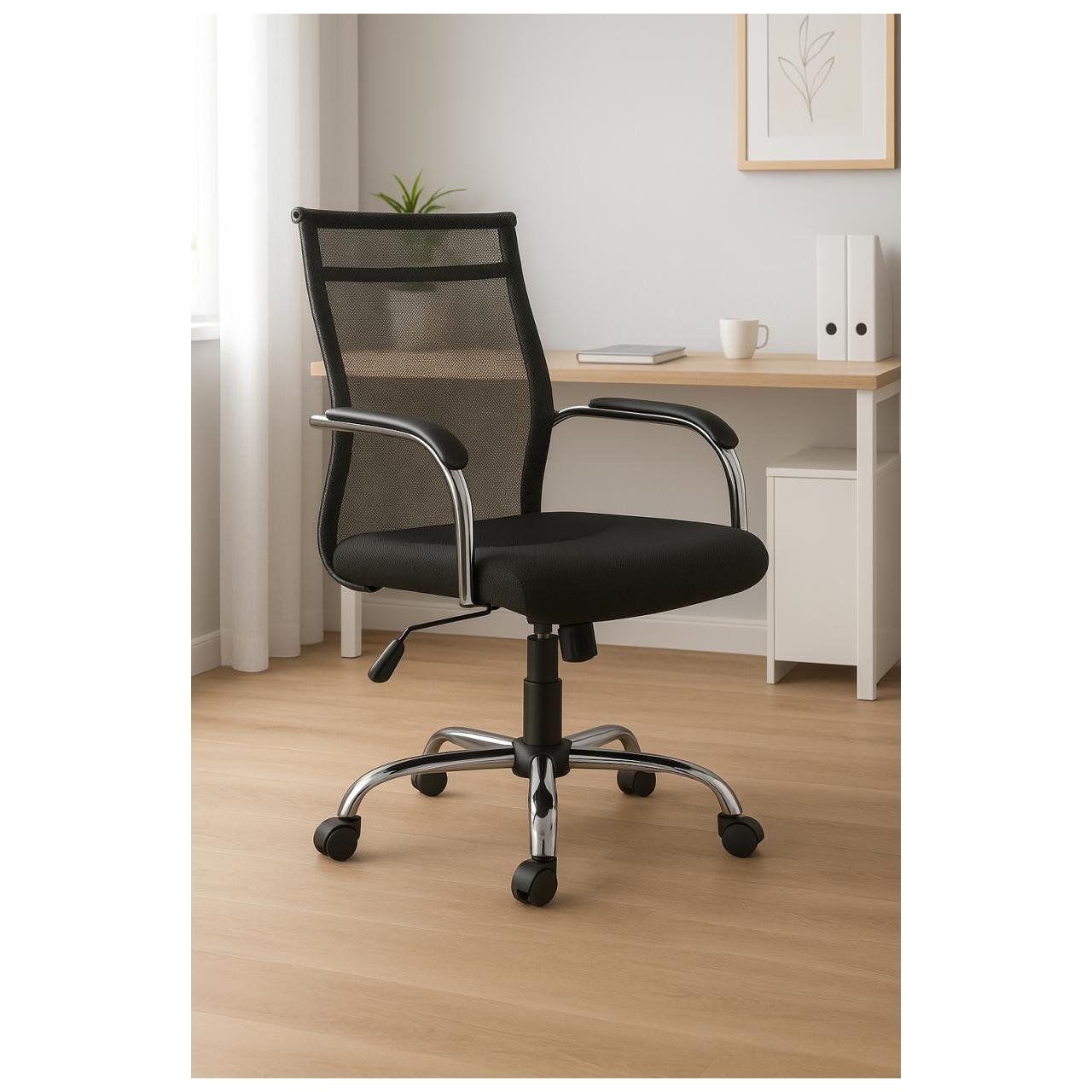 Cadeira DIRETOR Tela Mesh DUBAI Giratória Cromada - PMD - 31020 - Imagem 5