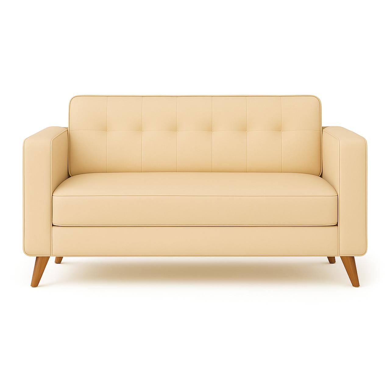 Poltrona para Escritório ROMA 03 Lugar - Corino - Cor AREIA - 60063 - Imagem 2