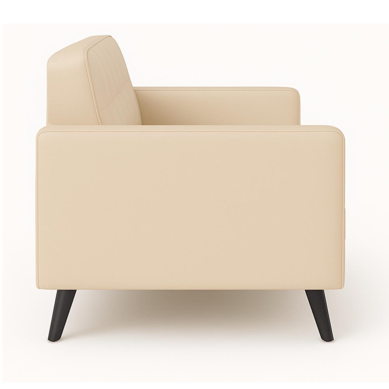 Poltrona para Escritório ROMA 03 Lugar - Corino - Cor AREIA - 60063 - Imagem 3