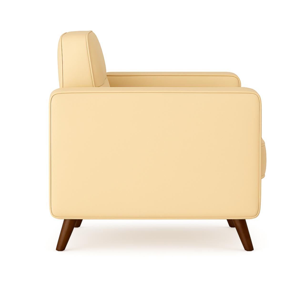 Poltrona para Escritório ROMA 02 Lugar - Corino - Cor AREIA - 60062 - Imagem 3