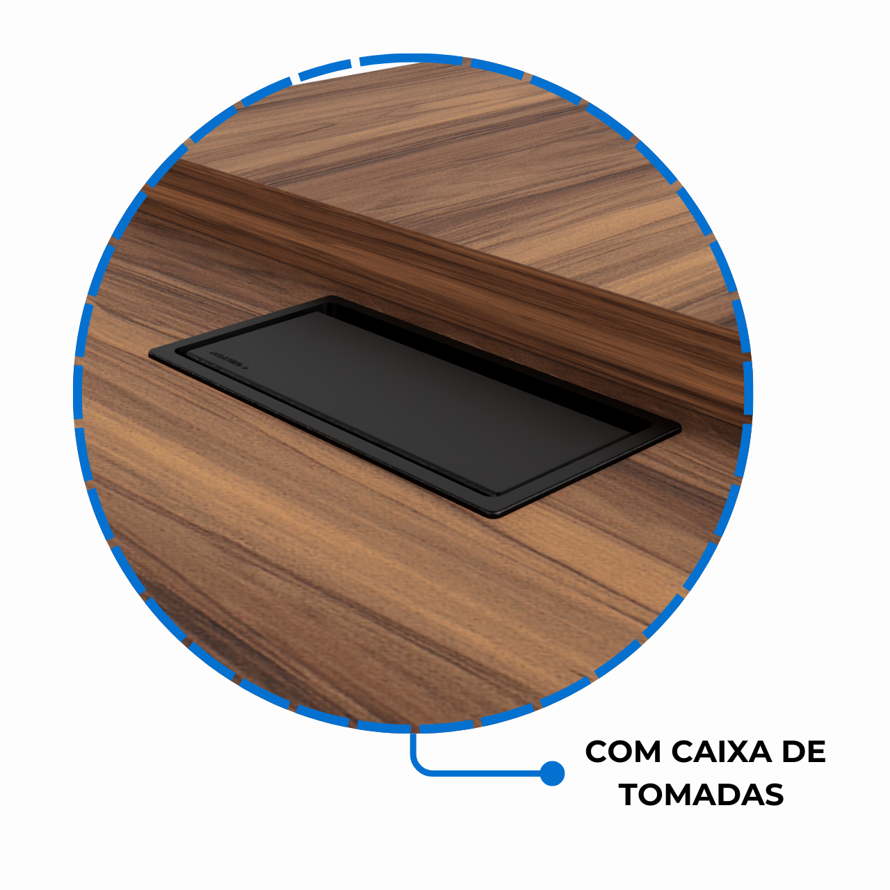Mesa Escritório PRESIDENTE c/ Armário Pedestal - 1,82x1,80m - NOGAL SEVILHA/BRANCO - 34602 - Imagem 14