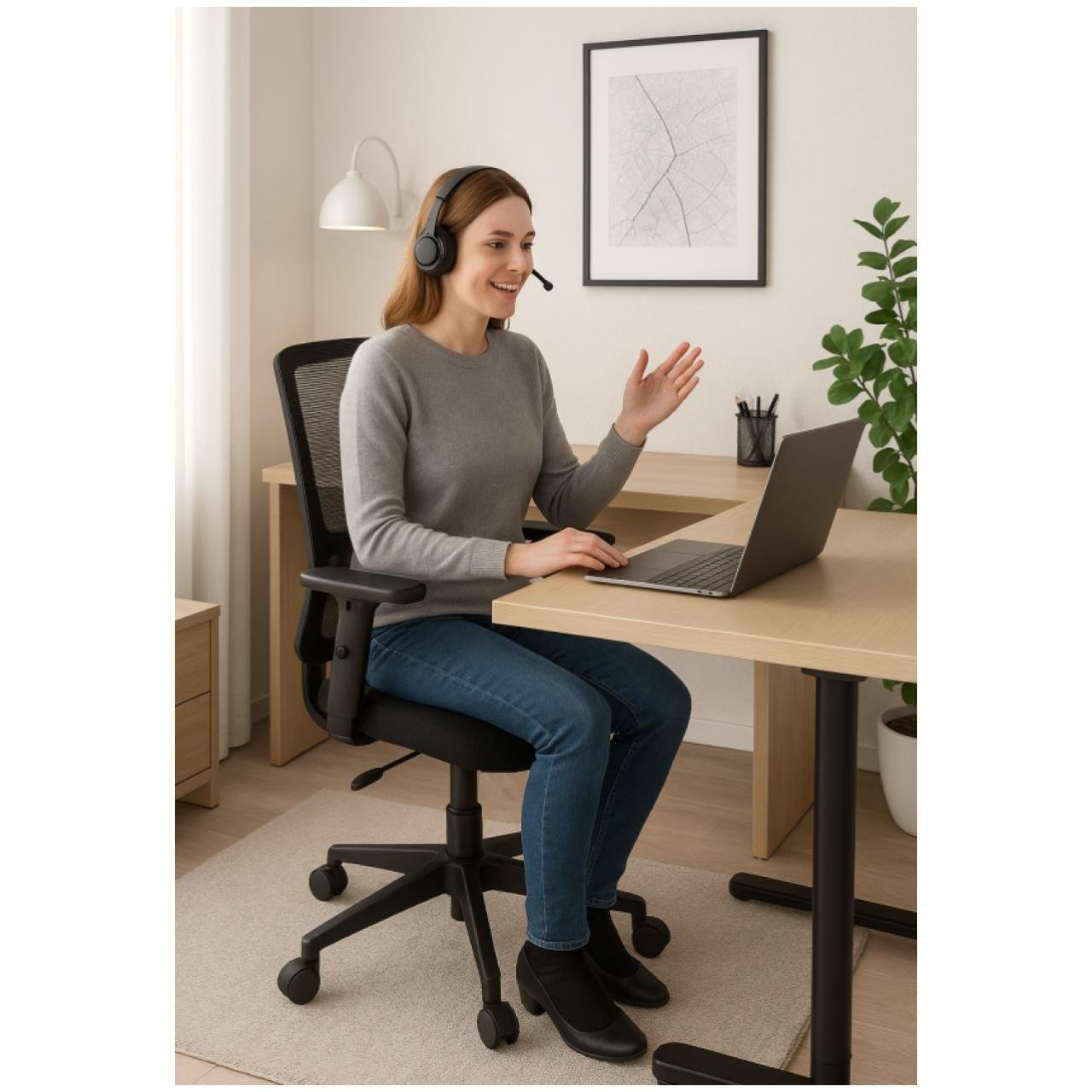 Cadeira de Escritório Tela PRYUS Back System - Cor Preto - 20099 - Imagem 9