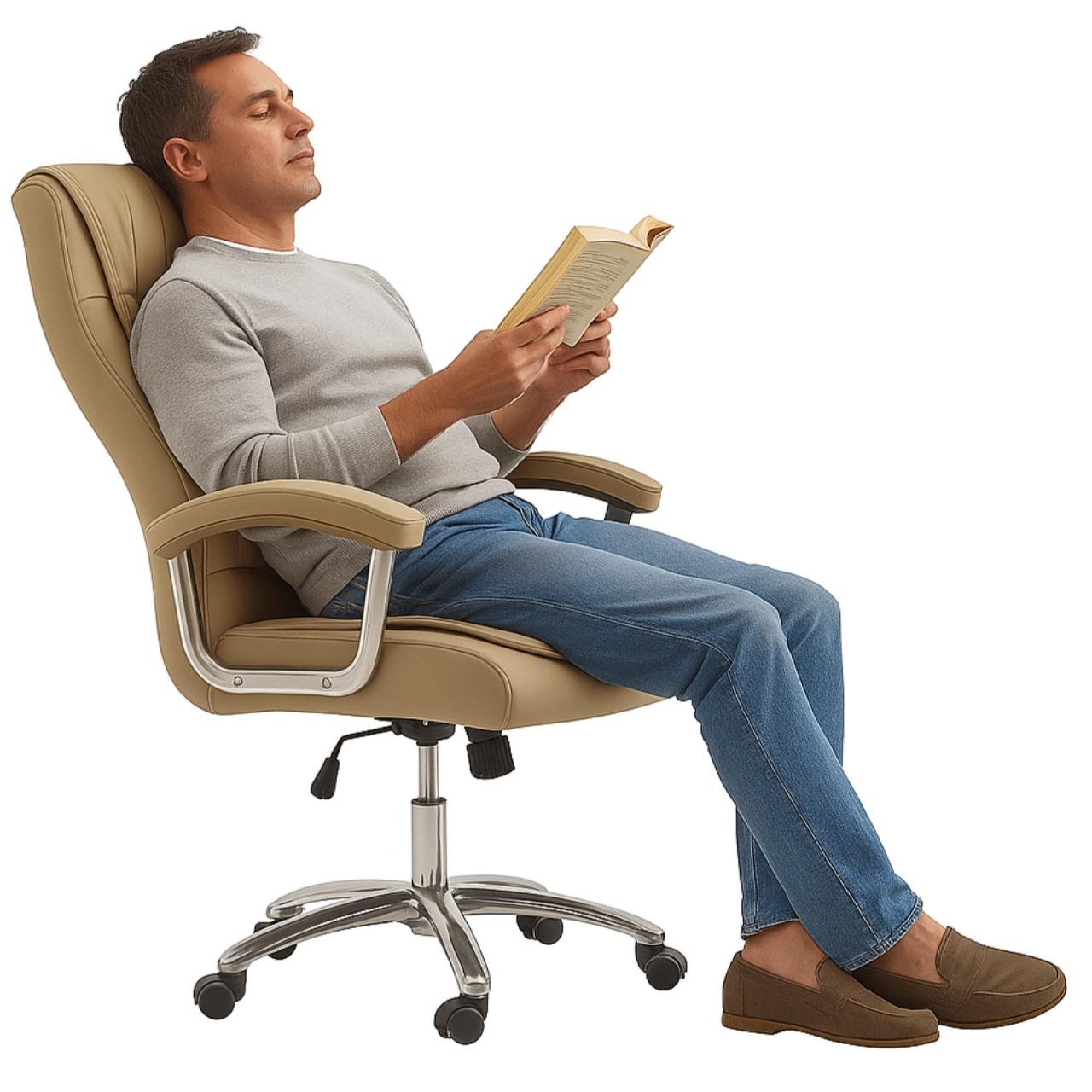 Poltrona Presidente LUXO c/ mola Ensacada – COR FENDI - 30061 - Imagem 6