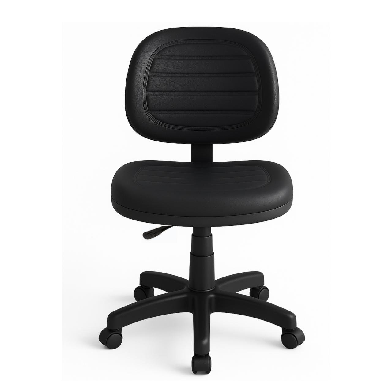 Cadeira Executiva COSTURADA Giratória sem Braços - Cor Preta - 31002 - Imagem 3