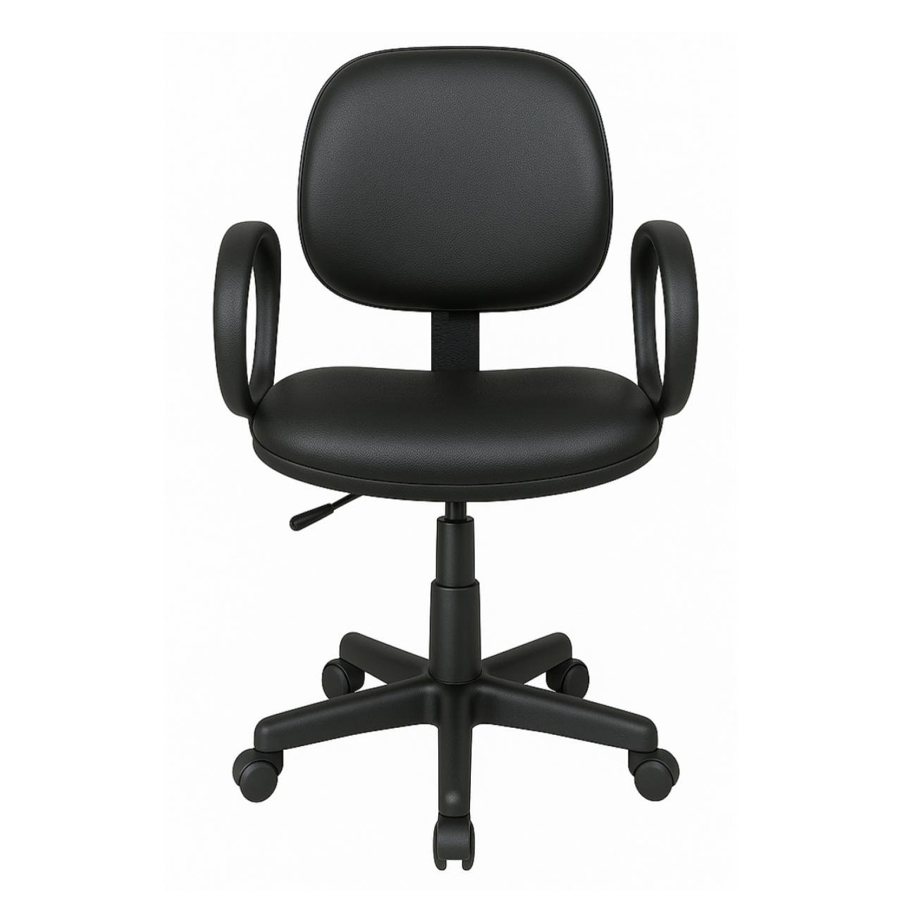 Cadeira Executiva LISA Giratória com Braço Corsa - Corino Preto - 31001 - Imagem 2