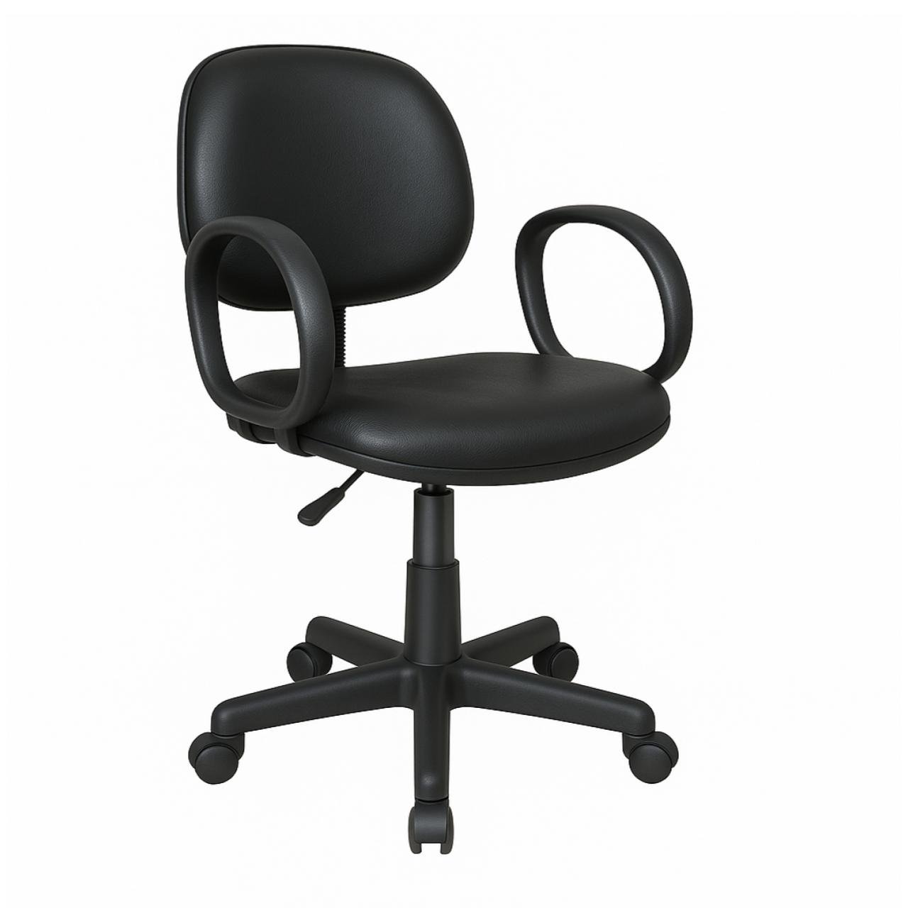 Cadeira Executiva LISA Giratória com Braço Corsa - Corino Preto - 31001