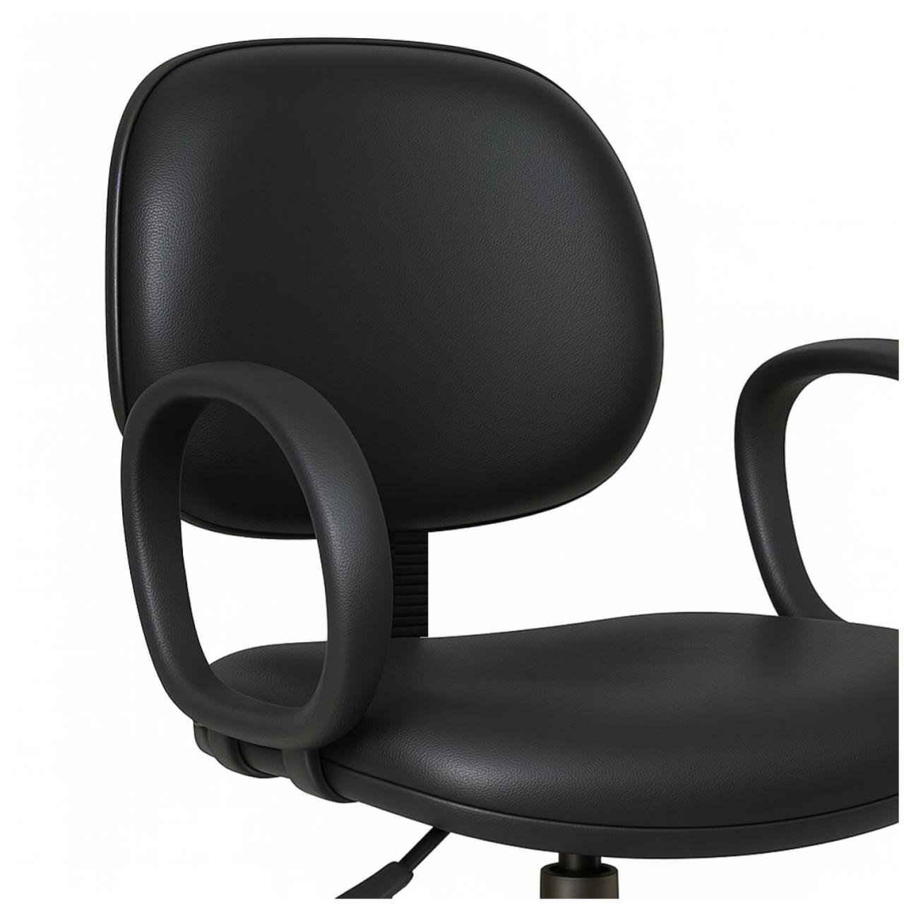 Cadeira Executiva LISA Giratória com Braço Corsa - Corino Preto - 31001 - Imagem 5