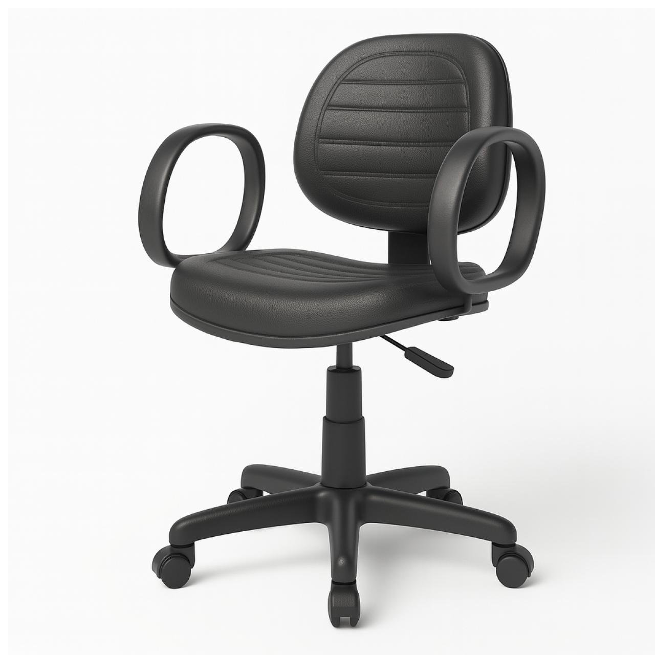 Cadeira Executiva COSTURADA Giratória com Braço Corsa - Corino Preto - 31004 - Imagem 3