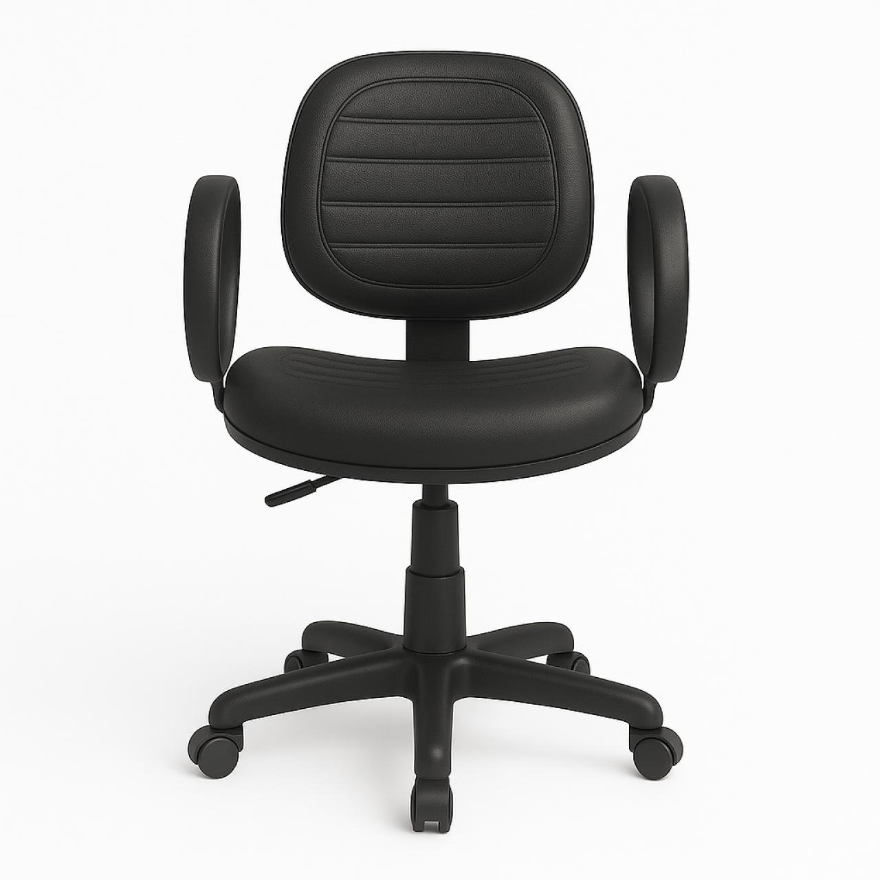 Cadeira Executiva COSTURADA Giratória com Braço Corsa - Corino Preto - 31004 - Imagem 4