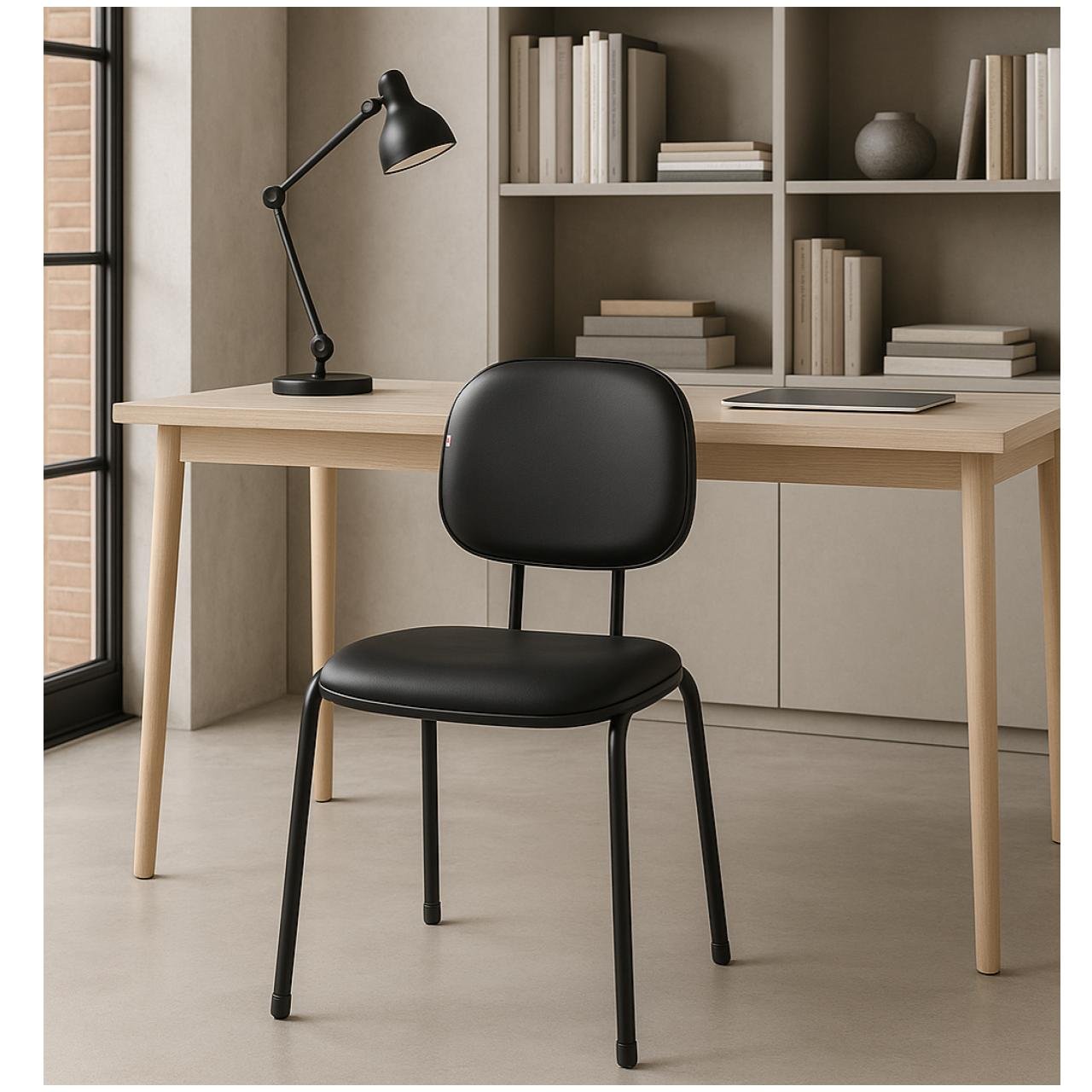 Cadeira Secretária 04 pés - Cor Preto - PMD - 31102 - Imagem 7