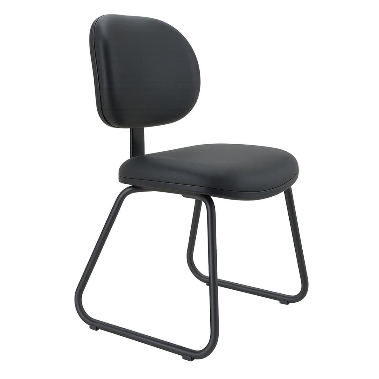 Cadeira Executiva LISA Base Trapézio - Corino Preto - 31030