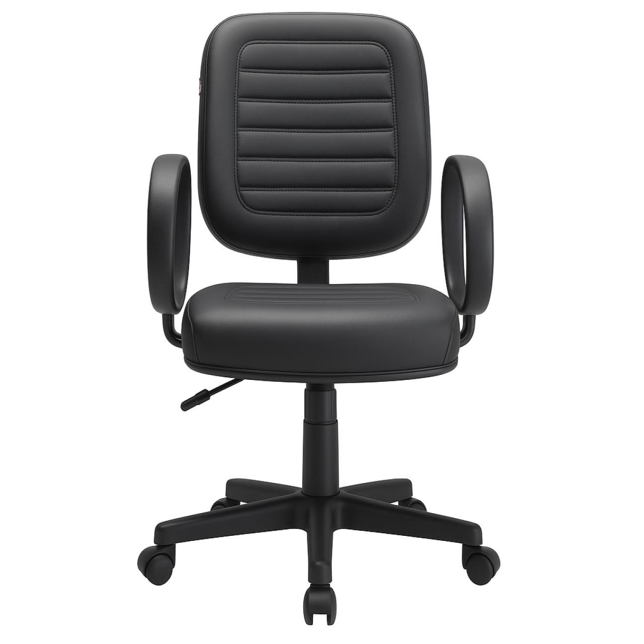 Cadeira Diretor Costurada Giratória - Corino Preto - 30210 - Imagem 2