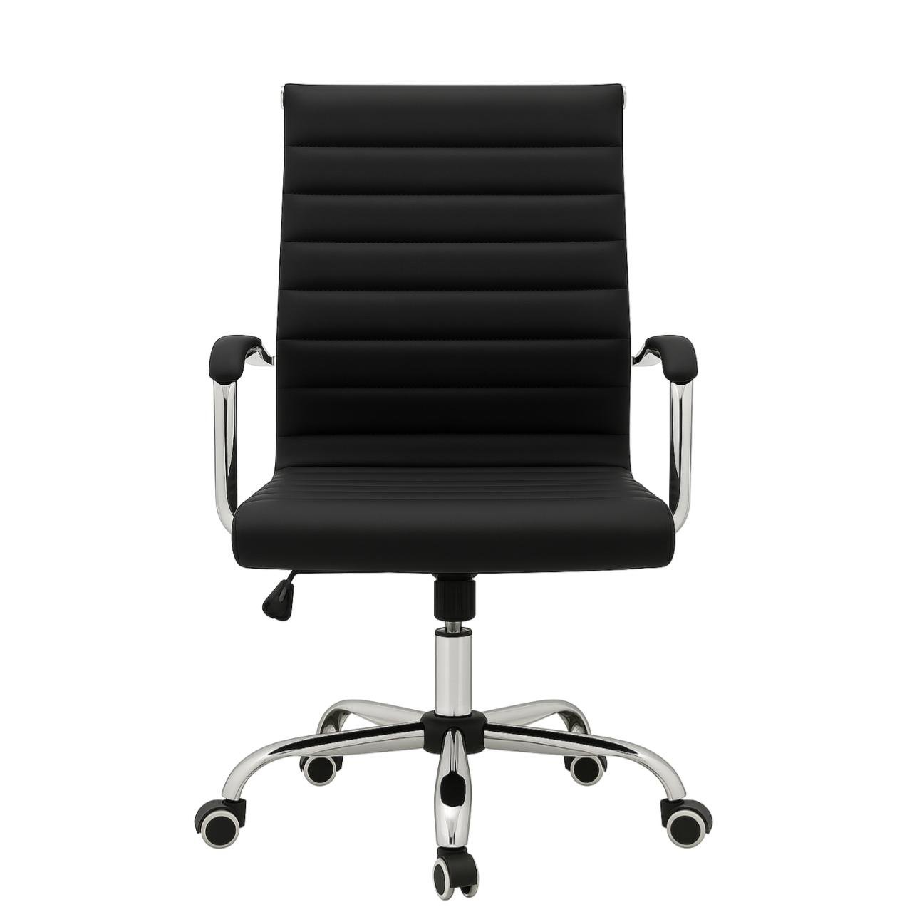 Cadeira de Escritório Diretor LONDON Giratória - Corino Preto - 31094 - Imagem 2