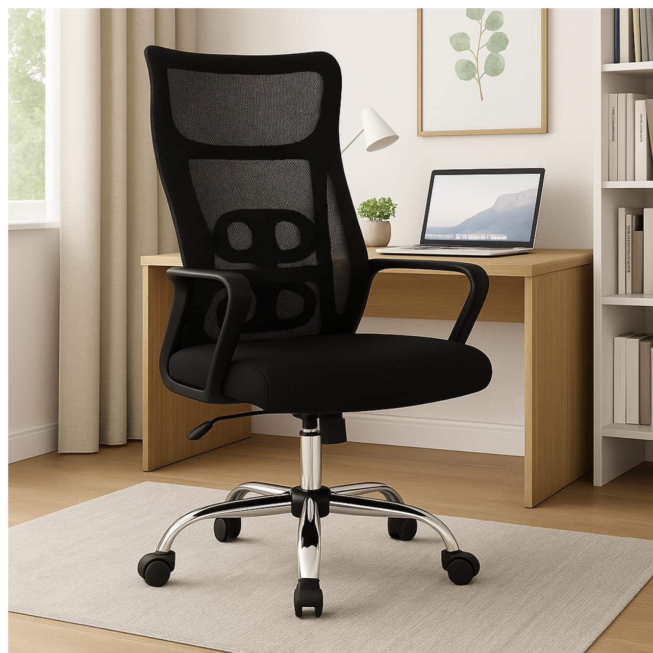 Cadeira de Escritório Tela NAVI - Cor PRETA - 20082 - Imagem 7