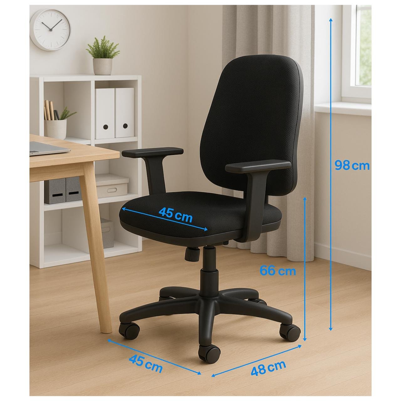 Cadeira de Escritório Ergonômica AXYS - Cor Preta - 20091 - Imagem 8